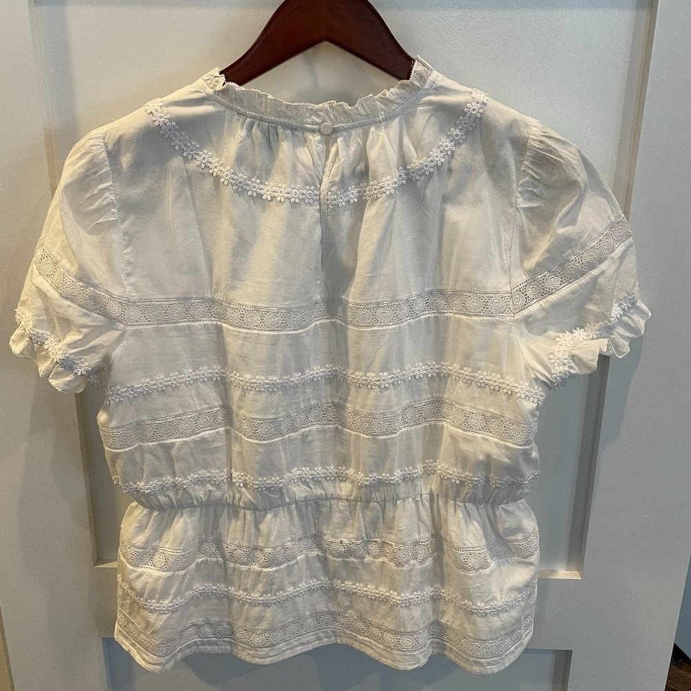 J Crew Puff Sleeve Shirt - Size Medium